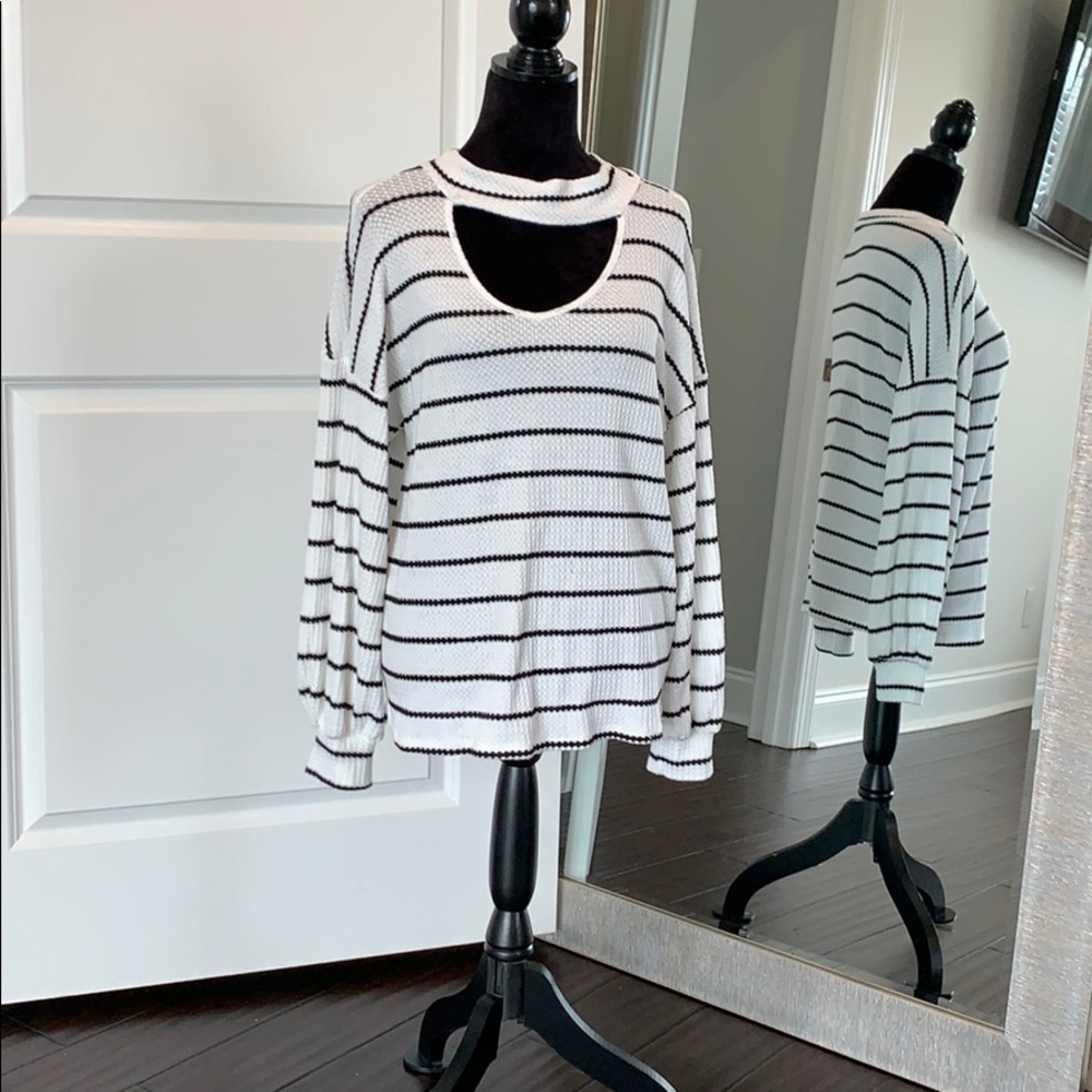 Waffle knit top